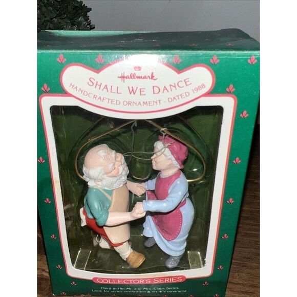 Hallmark 1988 Shall We Dance Mr and Mrs Claus Santa series Christmas Ornament - Picture 3 of 7